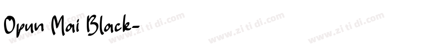 Opun Mai Black字体转换